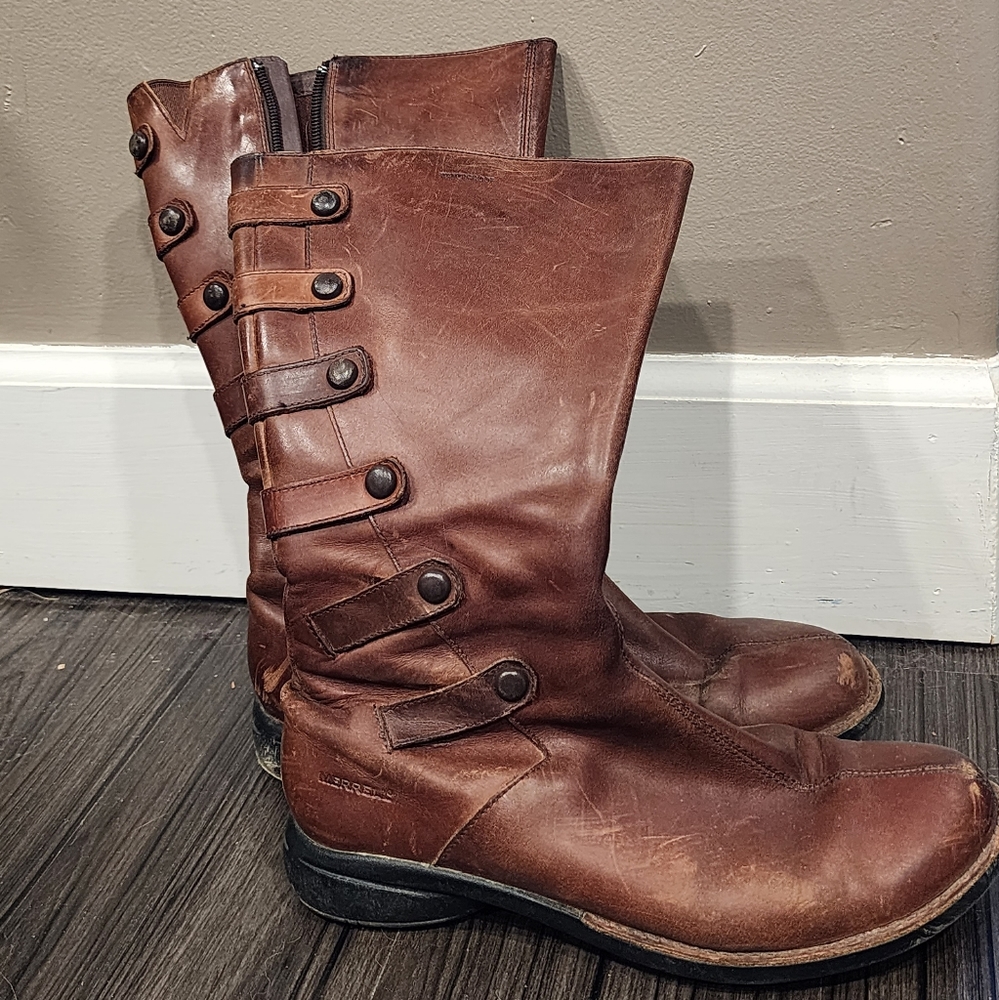 Women’s Merrell Cherry Brown Waterproof Boots - Size 8 - Tetra Launch